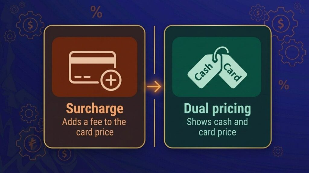 Surcharge vs dual pricing
